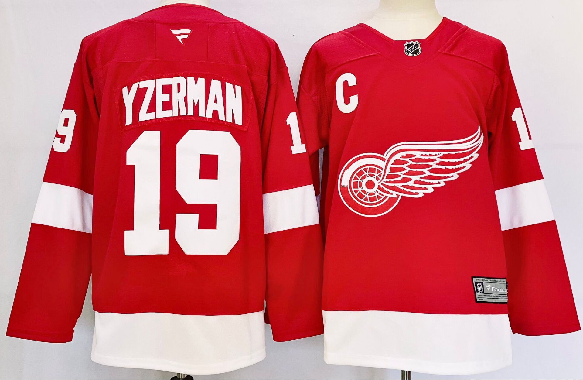 Men Detroit Red Wings #19 Yzerman Red 2025 Home Premier Player NHL Jersey->detroit red wings->NHL Jersey